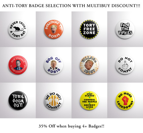 Anti tory badge - badge, selection