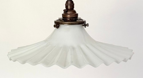 Vintage french pleated opaline - vintage,