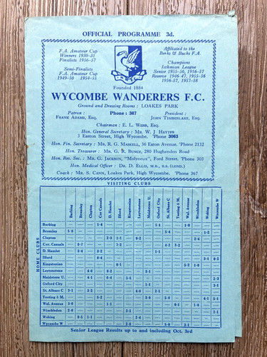 Wycombe wanderers clapton - v,