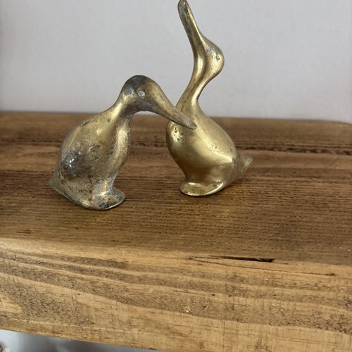 Vintage solid brass - brass, duck