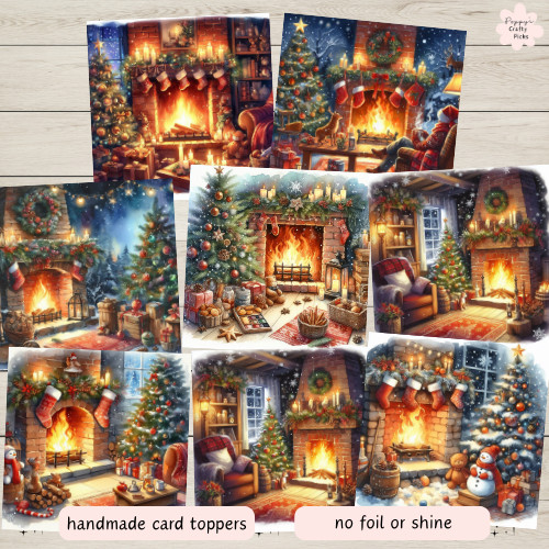 Traditional fireplace card - 8,