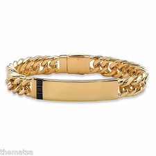 MENS 14K GOLD BLACK ONYX