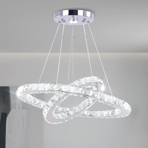 Oval modern crystal chandelier - crystal,