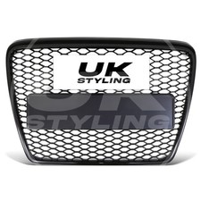 RS6 STYLE GRILLE GLOSS BLACK GRILL UPGRADE REPLACEMENT FOR AUDI A6 C6 2005-2012