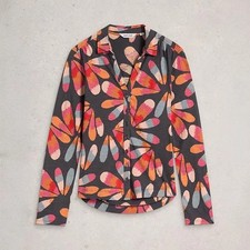 White Stuff Annie Jersey Shirt Grey Print 