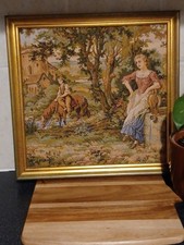 Vintage Framed Belgian Gobelin