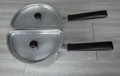 Vintage aluminium double - vintage, pan