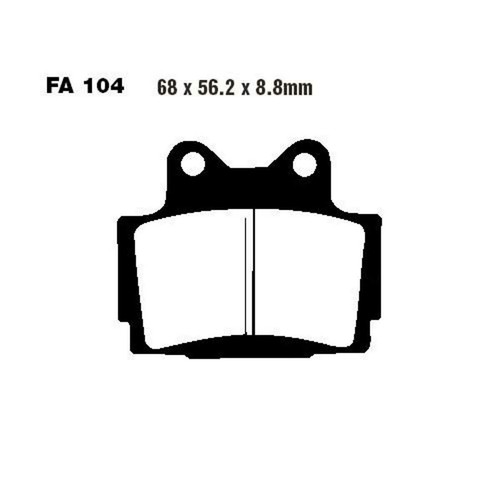 Semi metallic brake pads ebc - v,