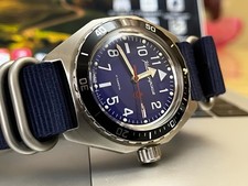 NEW Vostok Amphibia 650852 Russian Watch Automatic Blue Dial (10 ATM)
