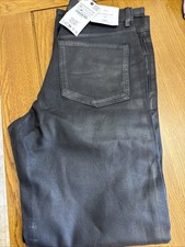Zara Black Waxed Pant Jeans