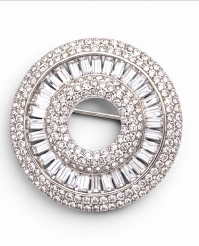 Art deco target brooch - art,