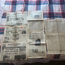 Yorkshire Evening Post Job Lot 1960s 1940s Original Newspapers X  7 Vintage 