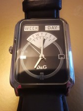 D&G Dolce & Gabbana Men’s Watch – Rectangular Black Dial