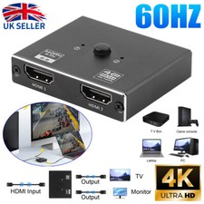 HDMI Two Way Splitter Switch 1 Input 2 Output/2 In 1 Out HD 4K Adapter Cable Box