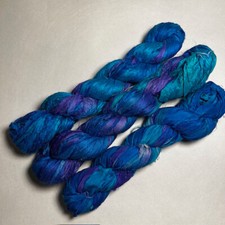 Indian Hand Tie-dyed Silk Sari