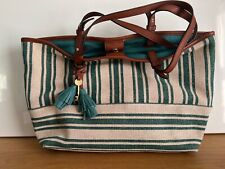 Fossil Rachel Fabric Tote handbag Teal Green new without tag