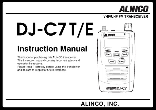 Alinco e transceiver - dj-c7, t