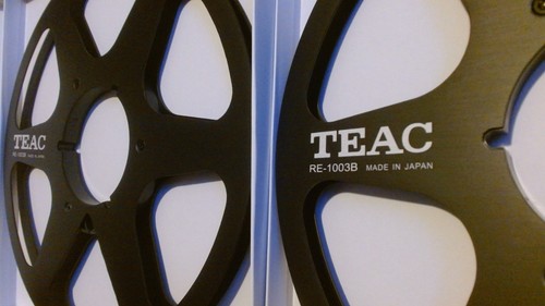 Black metal tape reel - ., teac