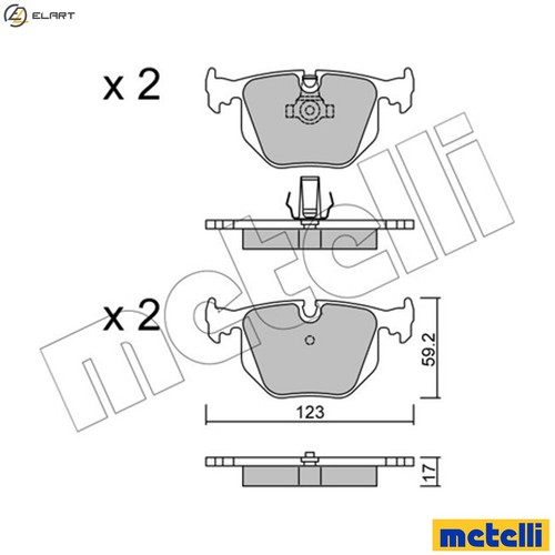 Brake pad set - disc,