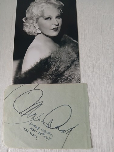 Mae west signed - signed, page
