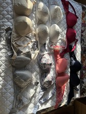 Post Surgery Bras (x8) , size 36D. M&S And  Debenhams  and Silicone Breast Forms