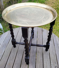 Vintage Chinoiserie Oak Barley