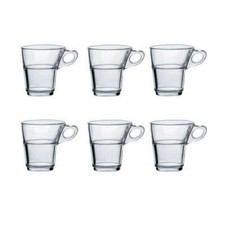Set of 6  Glass Espresso expresso Cups 90ml Small Expresso Duralex Caprice Set