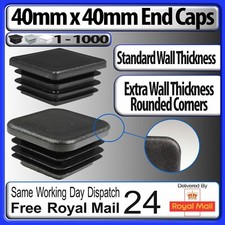 40x40mm Square Plastic End