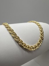 9ct Yellow Gold Ladies Bracelet 5mm Wide With Chunky Engraved Links  - Boxed