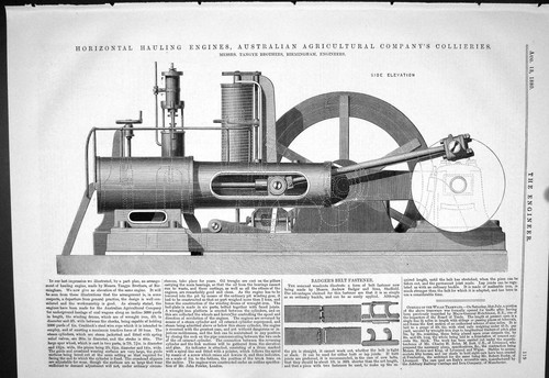 Antique print 1880 horizontal - print,