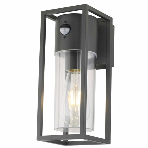 Modern black outdoor pir - black,