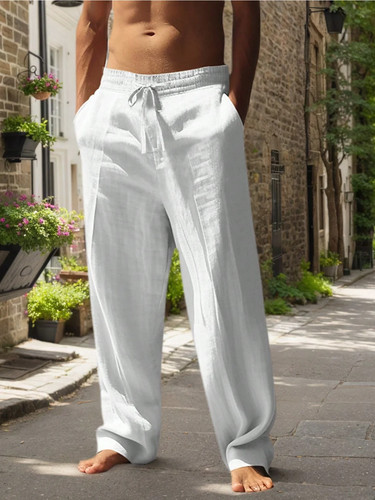 Mens cotton linen beach - cotton,