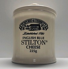 Vintage & Rare Tuxford & Tebbutt Potted Blue Stilton Cheese Pot. Est 1870 225g