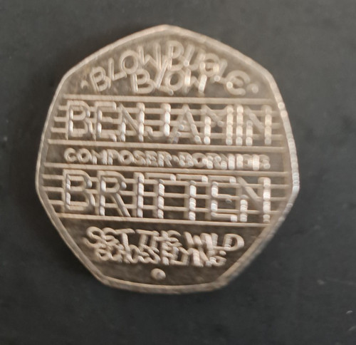 Benjamin britten 50p coin - 50p,