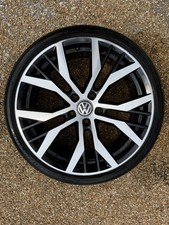 (Cracked) Genuine VW Santiago 19” Alloy + New Tyre 235/35R19, 5x112 – Golf Mk7