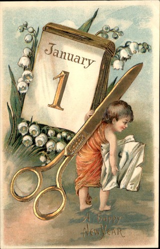 New year child giant gold - new,