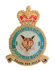 No 12 (B) Squadron Royal Air Force RAF Pin Badge - MOD Approved