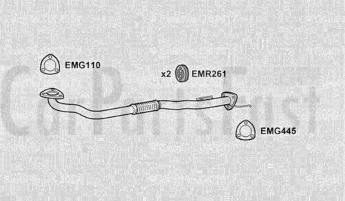 Efsb8014 exhaust front pipe - exhaust,