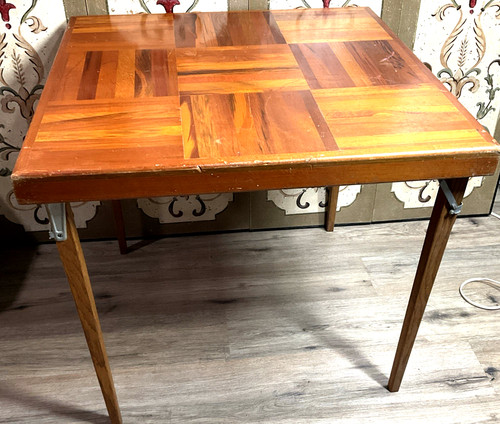 Vintage parquet wood folding - vintage,