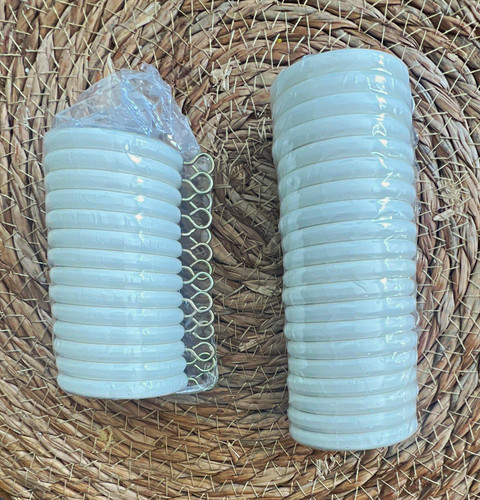 White curtain pole - white,