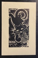 Ex Libris Katze  für Dirce