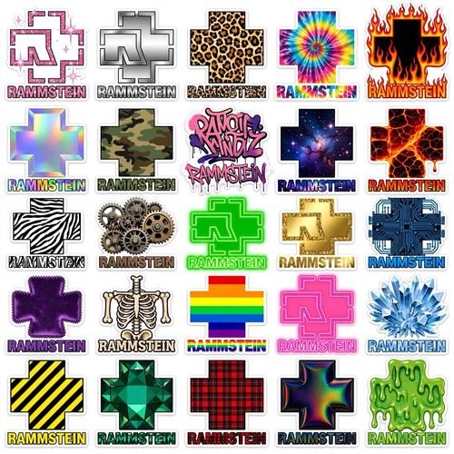 Rammstein logo band waterslide - rammstein,