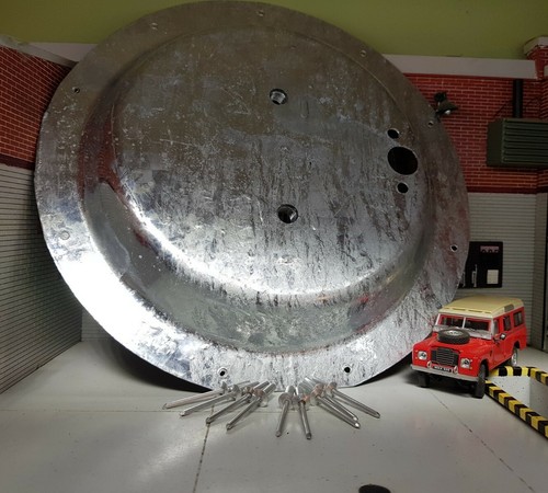 Galvanised bonnet spare wheel - bonnet,