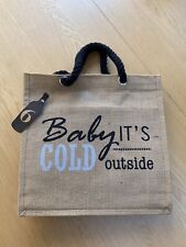 Christmas Hessian Jute Gift Bag Holds 6 Wine Bottles