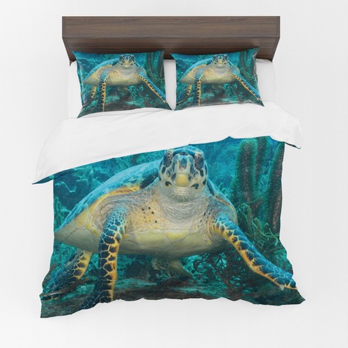 Turtle print duvet cover - 3d,
