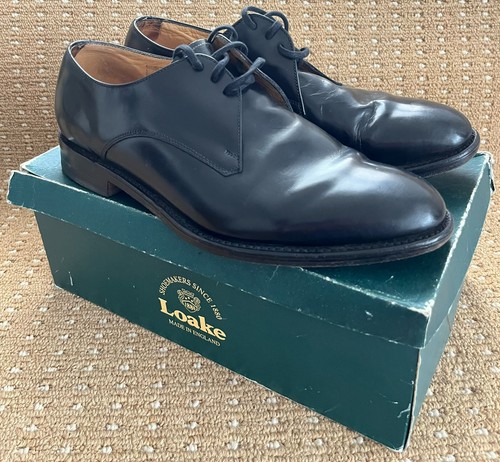 Loake black mens - black, leather