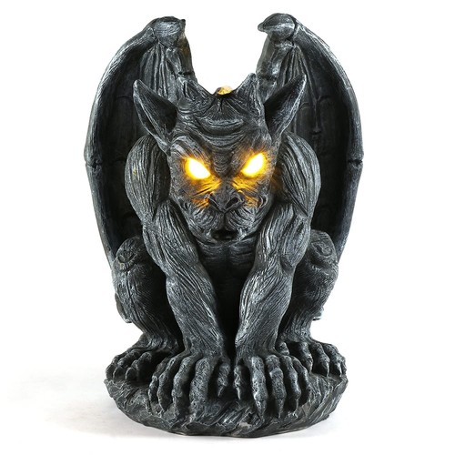 Large winged gargoyle statue - large,