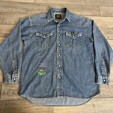 Lee Riders Kansas USA Denim Shirt Women’s Size M Blue 