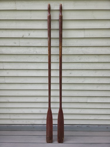 Vintage old wooden paddles - vintage,