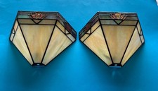 Pair of Retro Art Deco Style Wall Lamps